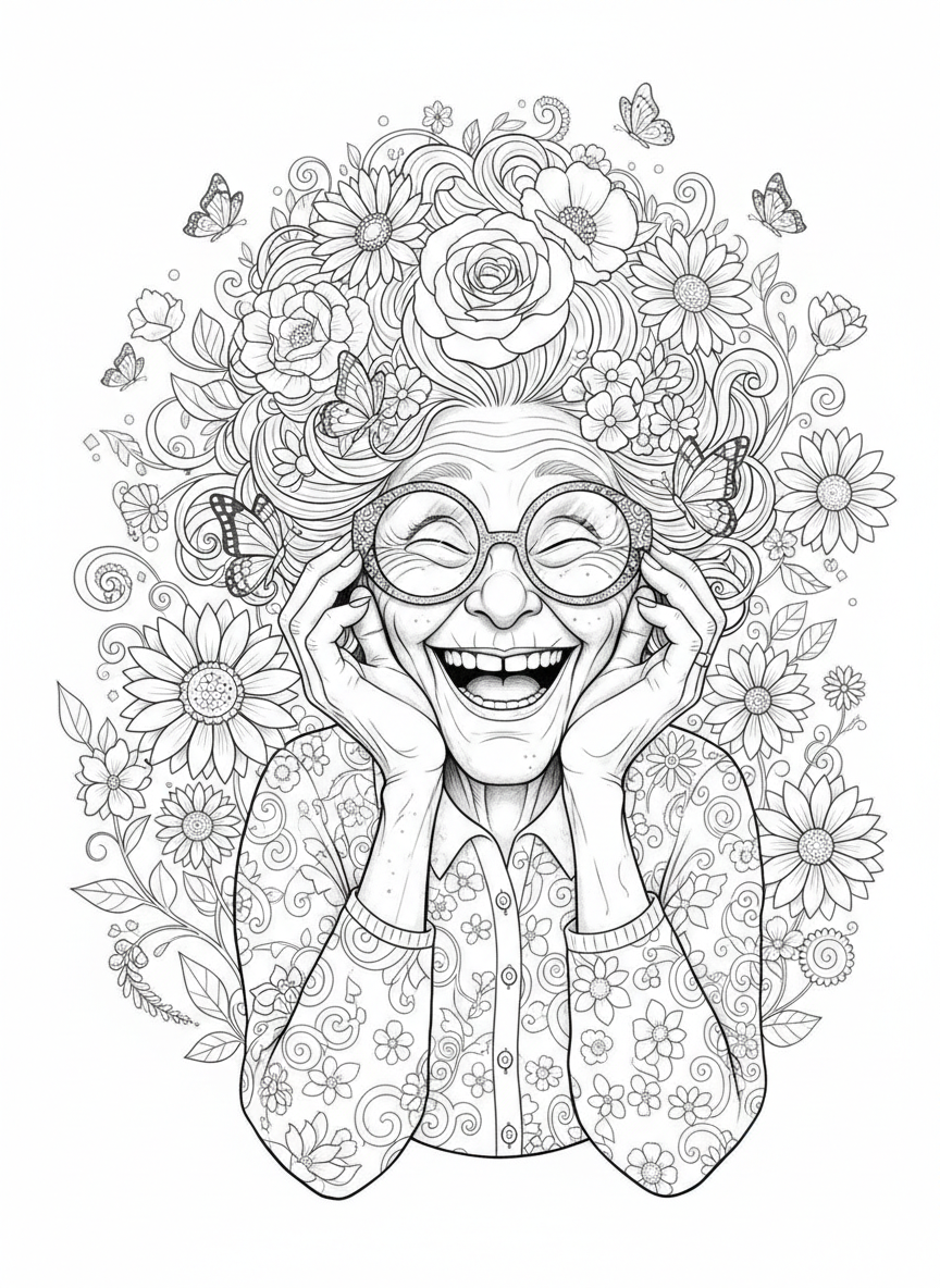 Adult Coloring Book – 30 Relaxing Pages (8.5 x 11 in) + Free Kids Bonus 15 Pages